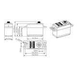 KM4806A - 45g 6kg.cm torque plastic gears standard brushed servo