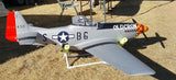 TopRCModel 89" WS All Composite Giant Scale Warbird 50-60cc P-51D Mustang Old Crow Edition
